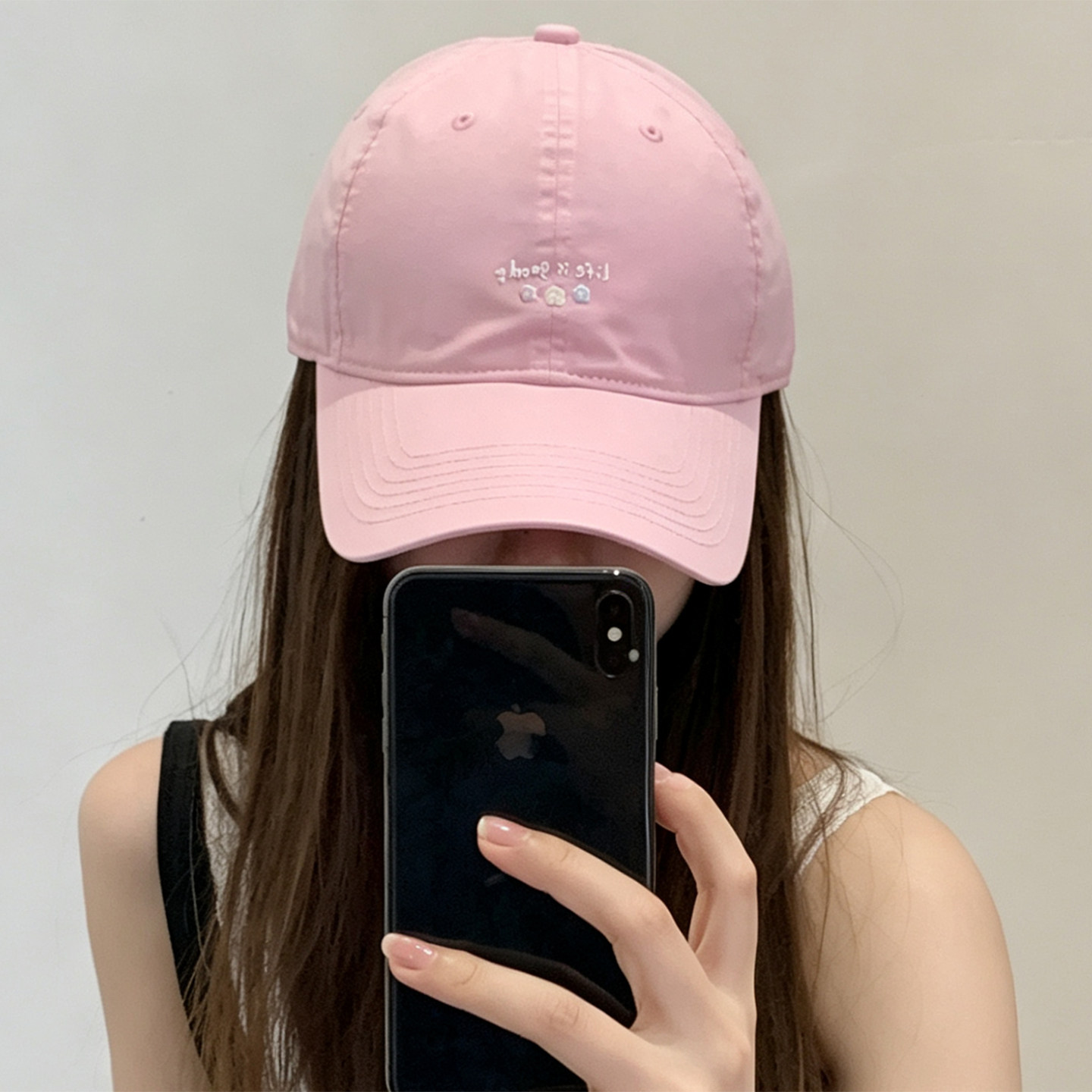 大头围女款显脸小宽檐棒球帽图片