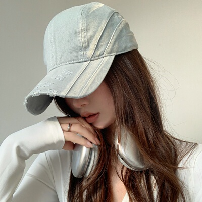 春夏美式复古扎染破洞棒球帽