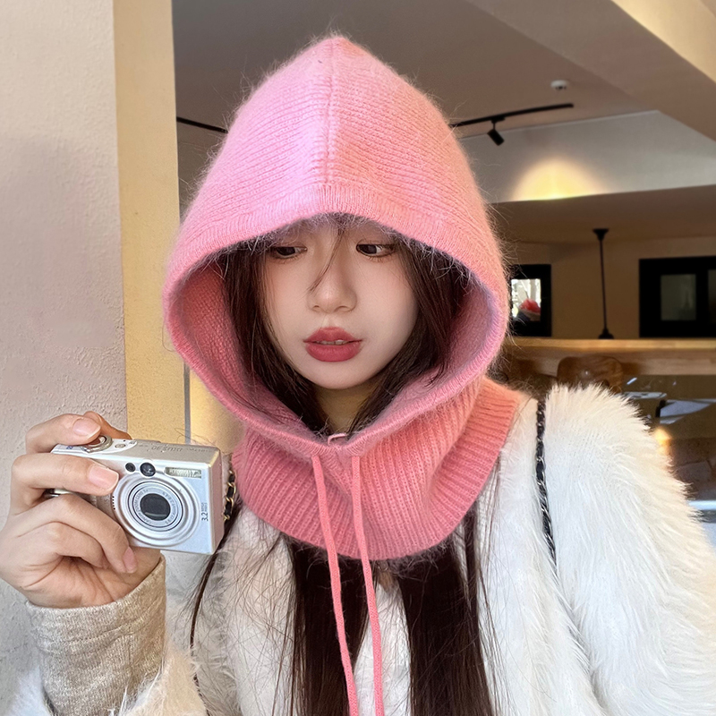 巴拉克拉法帽保暖韩版女冬季兔毛