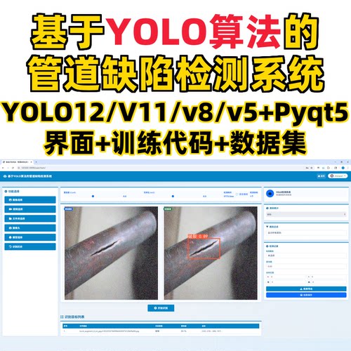 基于深度学习的管道缺陷检测系统(YOLO12/11/v8/v5模型+django)