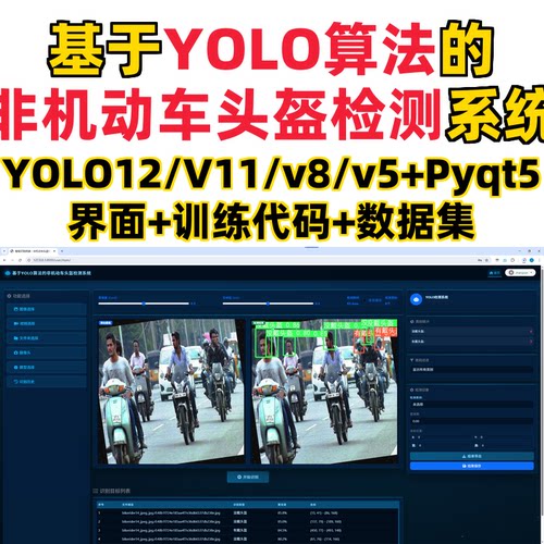 基于深度学习的非机动车头盔检测系统YOLO12/11/v8/v5模型+django