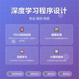 深度学习计算机视觉图像处理识别人工智能yolo检测python程序代做