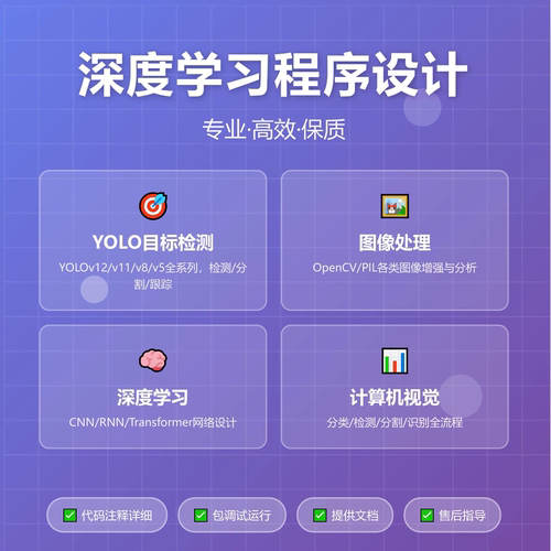 深度学习计算机视觉图像处理识别人工智能yolo检测python程序代做