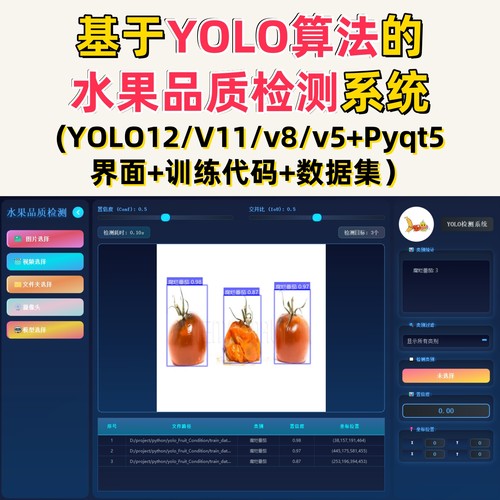 基于深度学习的水果品质检测系统(YOLOv12/v11/v8/v5模型+数据集)