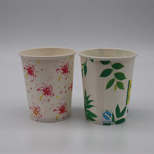 环保7安士4.5安130ML纸杯2000个2色 家 饮水喝 茶一次性办公室居
