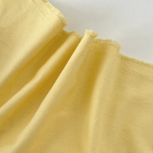 布亦 新款简约清新时尚10安细纹纯色鹅黄布料手工giy饰品服装床品