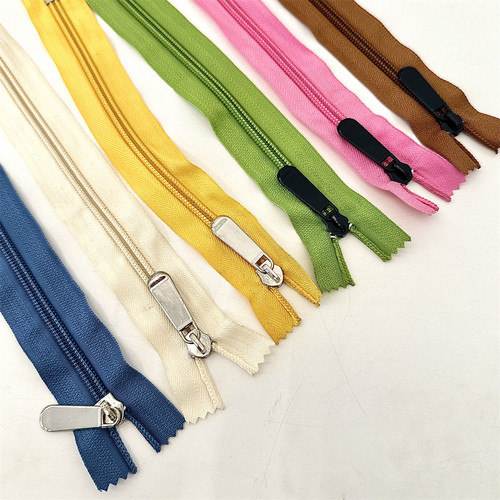 布亦 20cm彩色尼龙5号拉链外套羽绒服抱枕开尾拉锁头包包辅料配件