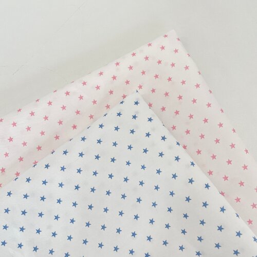 布亦 新款简约清新时尚覆膜皱布星星布料手工diy窗帘服装连衣裙