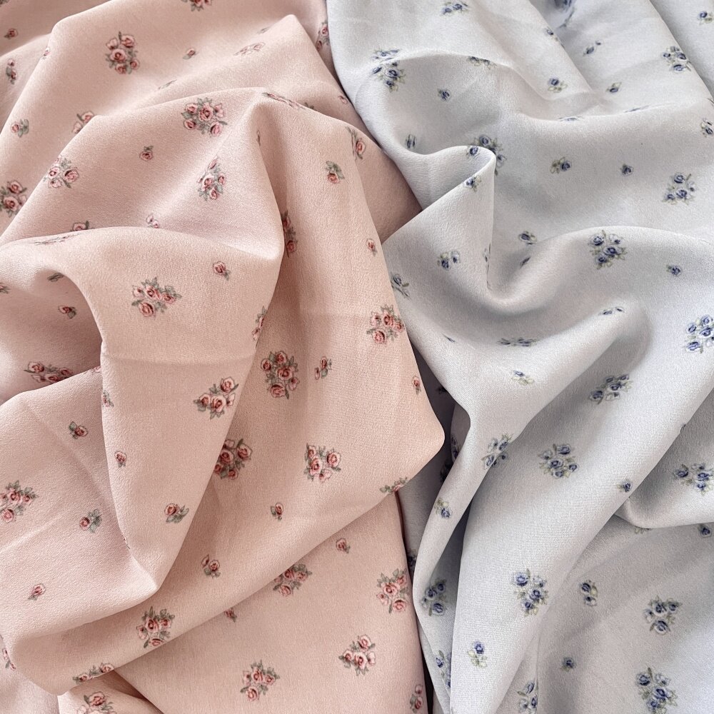 布亦新款涤纶玫瑰花布料小清新ins连衣裙服装桌布抱枕手工diy田园