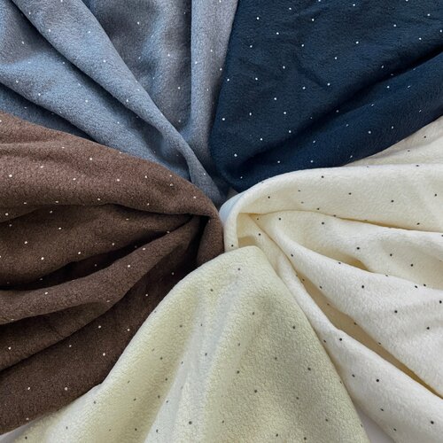 布亦 新款小清新ins秋冬毛呢小波点布料服装桌布床单抱枕手工diy