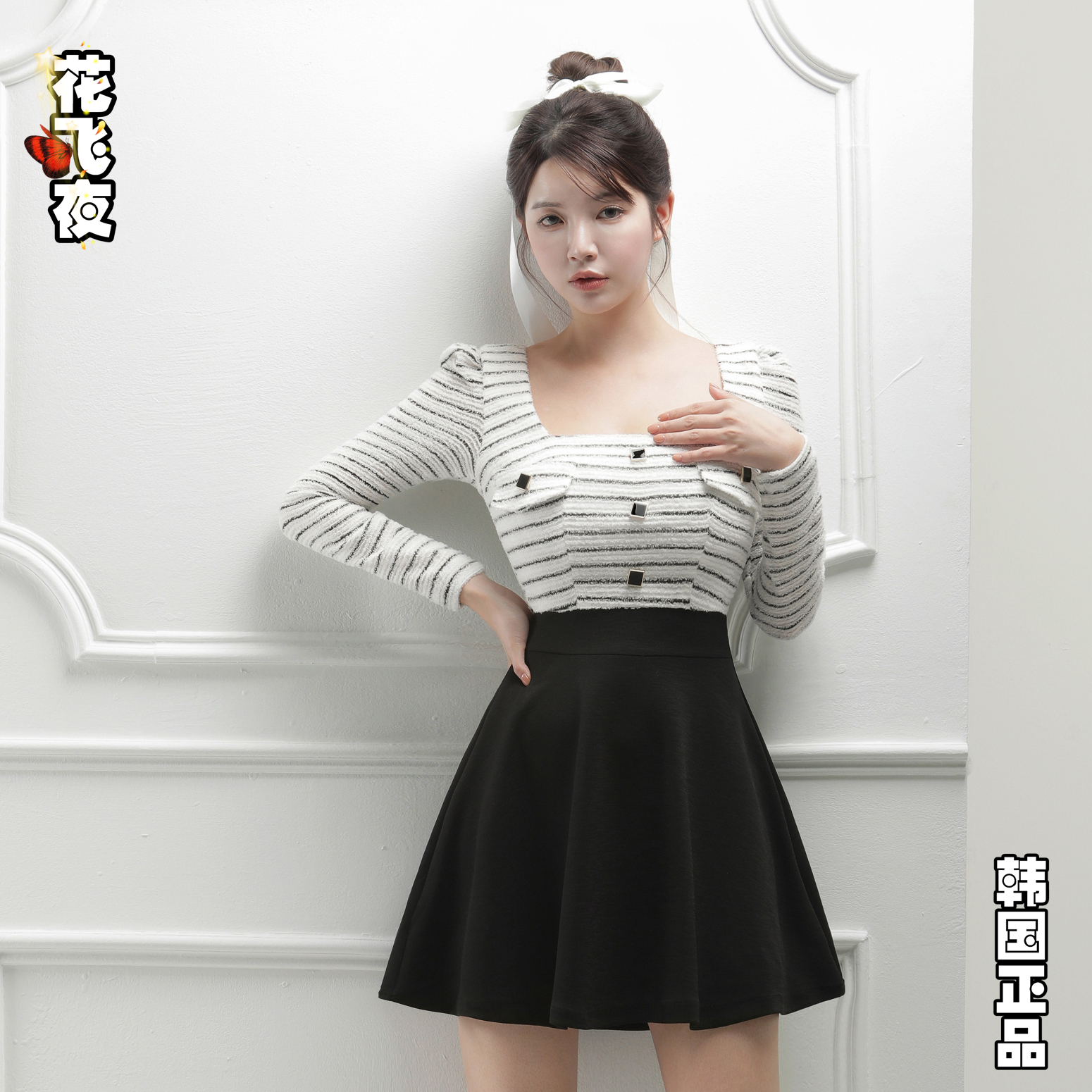 韩国代购2025年冬款小个子女生A字连衣裙少女风百搭通勤韩版洋装