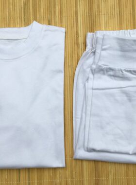 纯棉舒适防静电内衣特体加肥白色保暖内衣裤 纯棉防静电睡衣裤