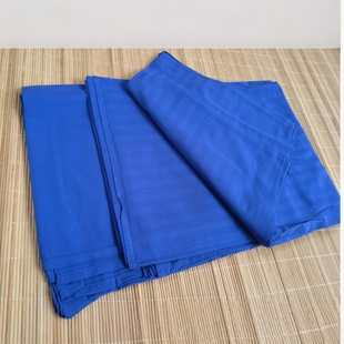 纯品船用远航防静电阻燃床单素净蓝丝光棉条纹床单宽1.45米 长2米