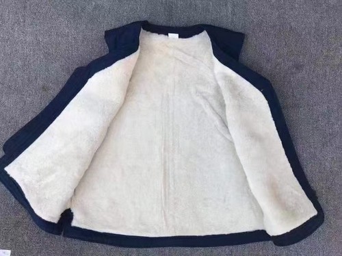 包邮天兰和藏青色羊皮背心保暖防寒皮毛一体马甲适合畏寒怕冷体质