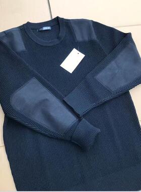 包邮好货 藏青色和黯绿色圆领羊毛衫 冬季圆领毛衣高品质畅销多年