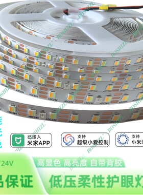 24V智能调光调色二线五色全色温LED灯带已接入米家客厅吊顶装饰灯