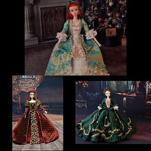 fr梦凡 美芝尺寸 多款 30公分娃娃衣服6分宫廷小拖尾高档换装