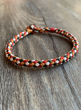 原创本命年龙麟平安情侣五彩手链