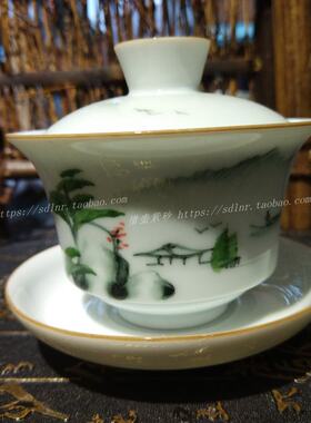 盖碗青花瓷三才景德镇茶杯炮台