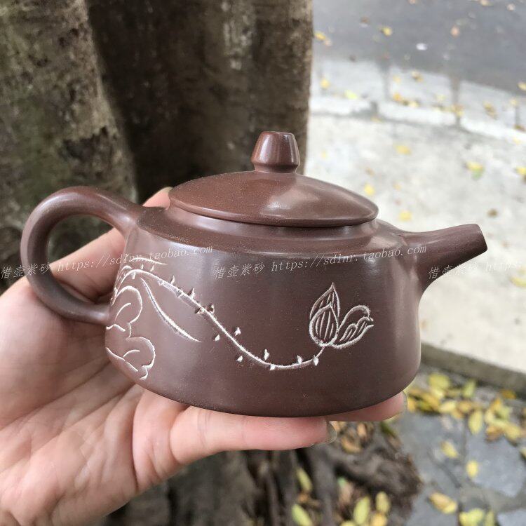 纯手工微瑕疵坭兴陶茶壶