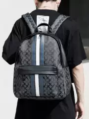 Backpack for Men, New Trendy Backpack, Business Casual Leather Computer Bag, European and American Fashion Student School Bag