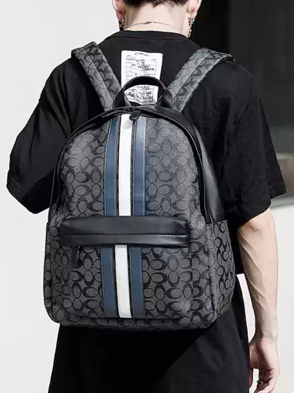 Backpack for Men, New Trendy Backpack, Business Casual Leather Computer Bag, European and American Fashion Student School Bag