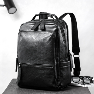 男包商务双肩包通勤文件电脑包 学生大容量书包背包男电脑包潮包