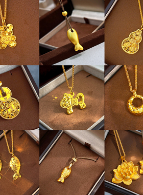 妙曦轻奢蝴蝶结小熊鱼沙金锁骨链