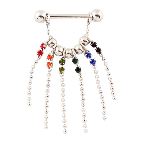 乳钉人体穿刺流苏爪链防过敏不锈钢杆粗针乳环混钻饰品一只的价格