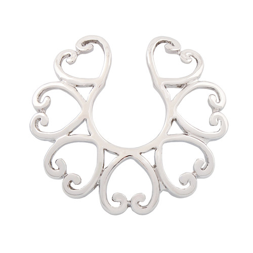 人体穿刺饰品乳环乳头前卫新潮爱心形状合金卡环不用穿孔一只价格