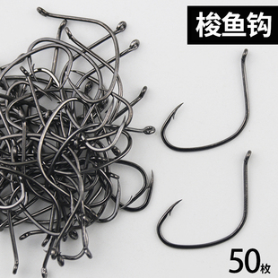 管付梭鱼钩海钓专用钩乌头鲻黑鲷鲶鱼鳜鱼钩路亚散装有倒刺鲈鱼钩