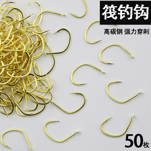 筏钓专用鱼钩有刺散装正品短柄筏钓钩翘嘴草鱼清波鲤土鲮海夕鱼钩