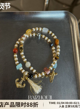 WAYOFMOON民族风花漾双层手链