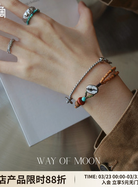 WAYOFMOON橄榄杏子多层手链