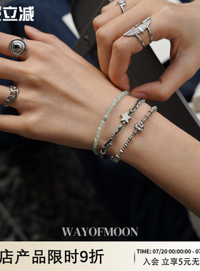 WAYOFMOON浅青多层串珠