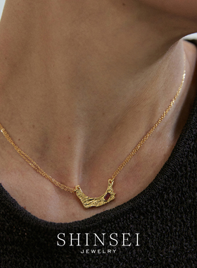 彩石双股项链玫红石榴石