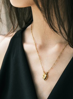 【森制SHINSEI官方】巴洛克风手工雕纹立体项链 原创设计纯银