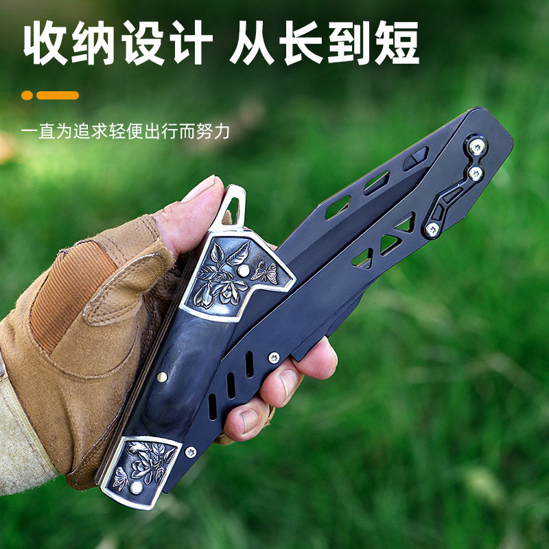 户外便携折叠多功能手锯镰刀图片