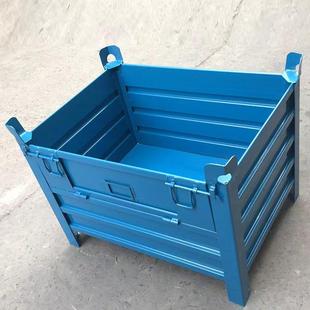 金属周转箱重型铁板箱铁箱车间铁屑箱物料箱铁框仓储笼铁皮零件框
