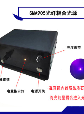 SMA905光纤激光光源，405nm  480nm 520nm 650nm激光光源