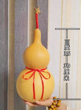 天然葫芦摆件文玩手把件门对门家居客厅装饰挂件大号真葫芦带龙头