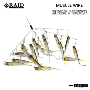 日本RAID MUSCLE WIRE巴马斯托鱼群钓组阿拉巴马中层钓法鲈钓