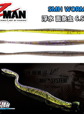 美国Zman浮水面条虫SMH WORMZ 6.5寸耐撕咬路亚软饵shakyhead