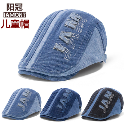 儿童贝雷帽男女童洋气牛仔鸭舌帽