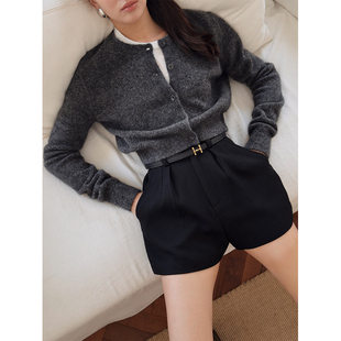 气质百搭短款 SOTHEA 毛衣 升级马海毛圆领针织开衫 款 初秋B备 经典