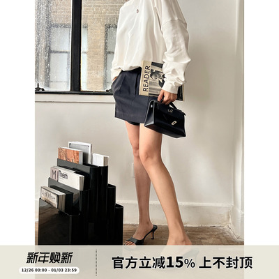 羊毛Mini短裙裤早秋斜纹精纺