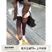 SOTHEA美拉德巧克力色 秋冬松弛穿搭B备弹力显瘦长腿型打底裤 子女