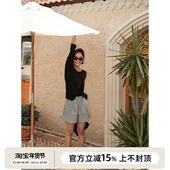 女 SOTHEA时髦松弛主义 环保棉南法度假慵懒风印花老爹短裤 松紧腰