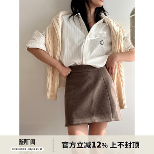 韩国进口厚棉版 SOTHEA 时髦刺绣条纹衬衫 大热B入款 今季