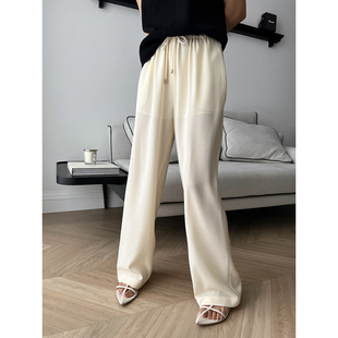 SOTHEA 女 夏日de空气醋酸垂感抽绳设计小众松紧腰宽松休闲阔腿裤